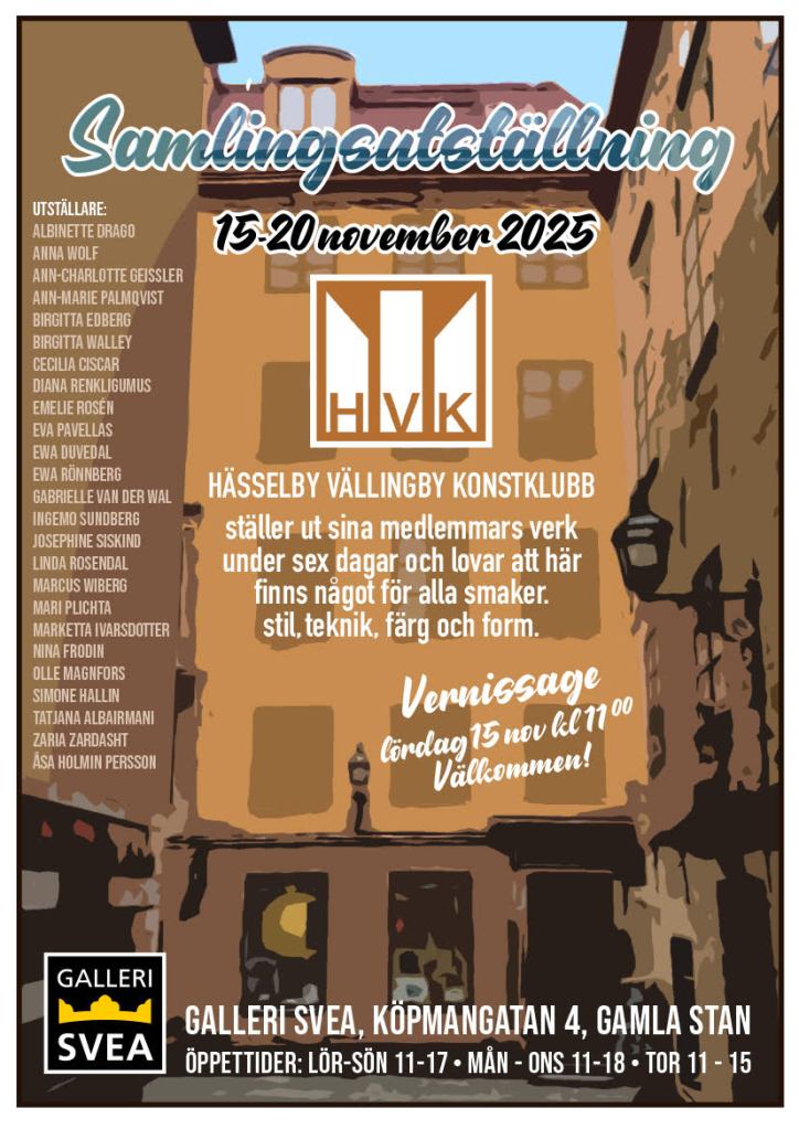 Affisch för utställning på Galleri Svea